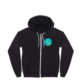 Gold Tiger in a Sea of Teal Zip Hoodie