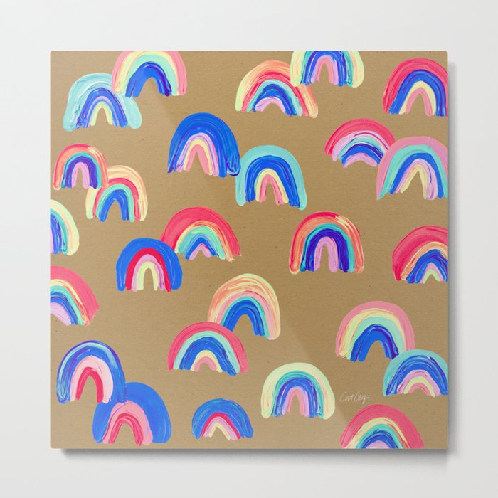 Abstract Rainbow Arcs – Kraft Metal Print