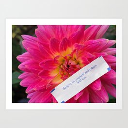 Flower Fortunes - Believe Art Print