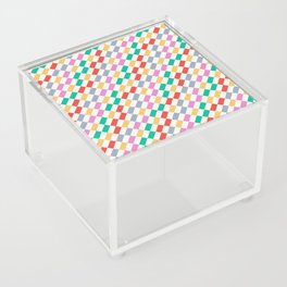 Tilted Funky Checker Pattern Acrylic Box