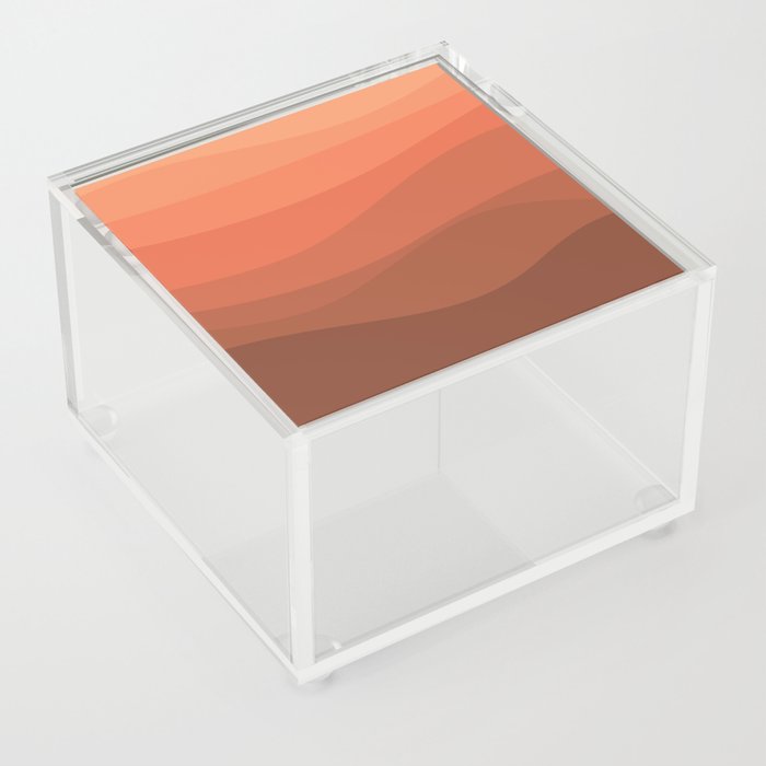 Deep orange sea Acrylic Box