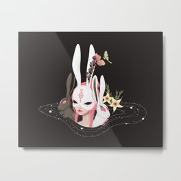 rabbit hole Metal Print | Tribe, Butterfly, Galactic, Cosmos, Universe, Illustration, Witch, Stapelia, Galaxy, Flower 