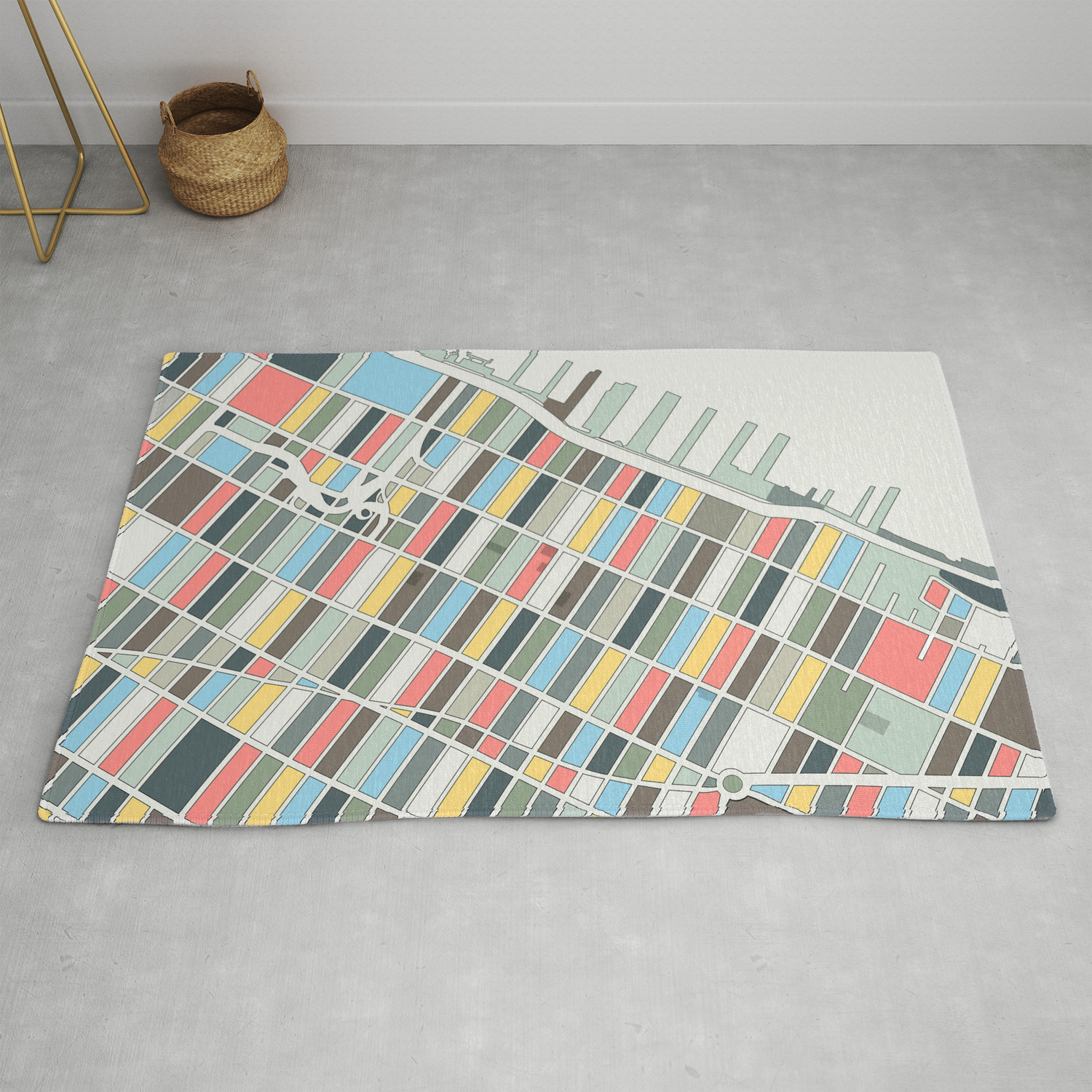 Hell S Kitchen Map New York City Rug By Studiotesouro Society6