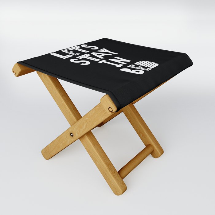 Lets Stay In Bed Black And White Bedroom Decor Cute Scandinavian Typography Design Folding Stool By Themotivatedtype