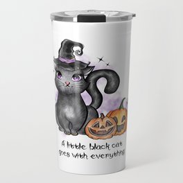 Cat lover Happy Halloween witch cat Travel Mug