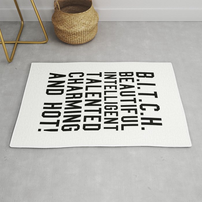 Bitch Acronym Or Abbreviation Rug By Creativeangel Society6