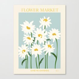 Flower Market - Oxeye daisies Canvas Print