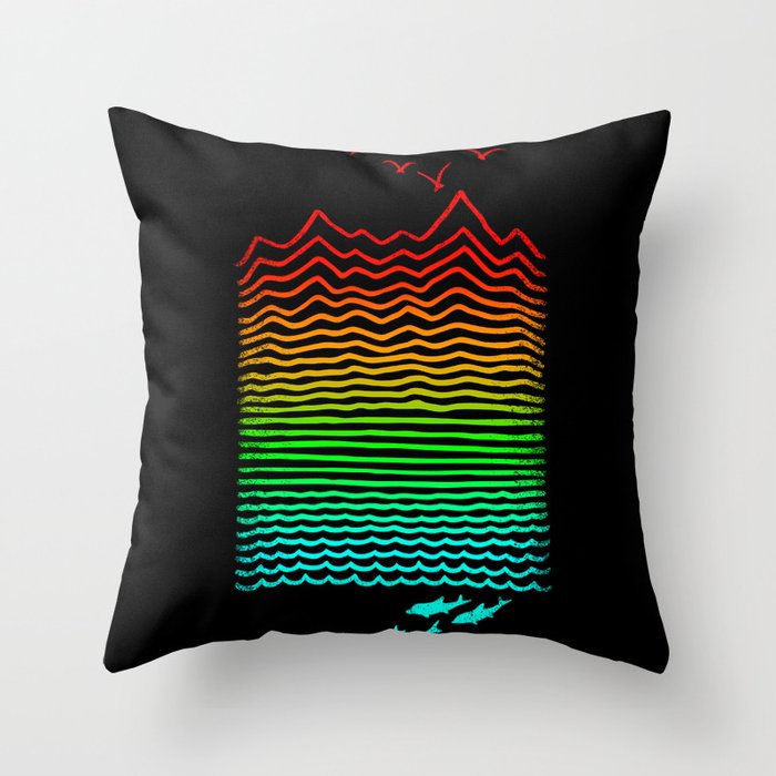 High Up Above Or Down Below Throw Pillow