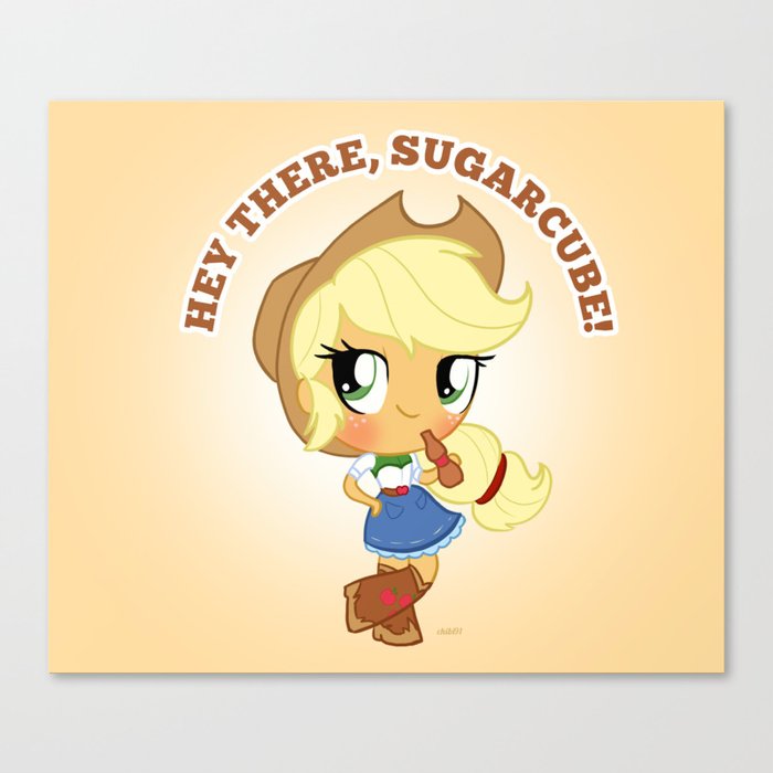 Cute Equestria Girls - AppleJack Canvas Print