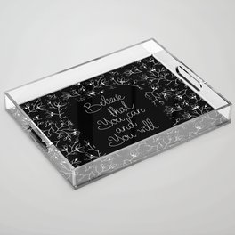 Beautiful black and white tree branches pattern Acrylic Tray