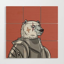 Unimpressed Zombie Warrior Bear Wood Wall Art