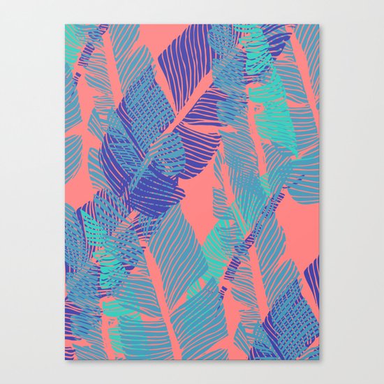 Carved Fluo Jungle #society6 #decor #buyart Canvas Print