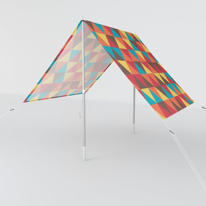 Colorful Triangles Sun Shade