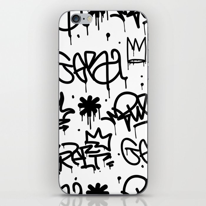 Crowns & Graffiti pattern iPhone Skin