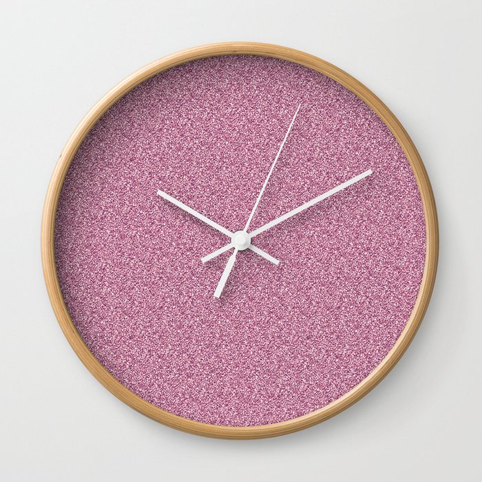 Pink Glitter Wall Clock