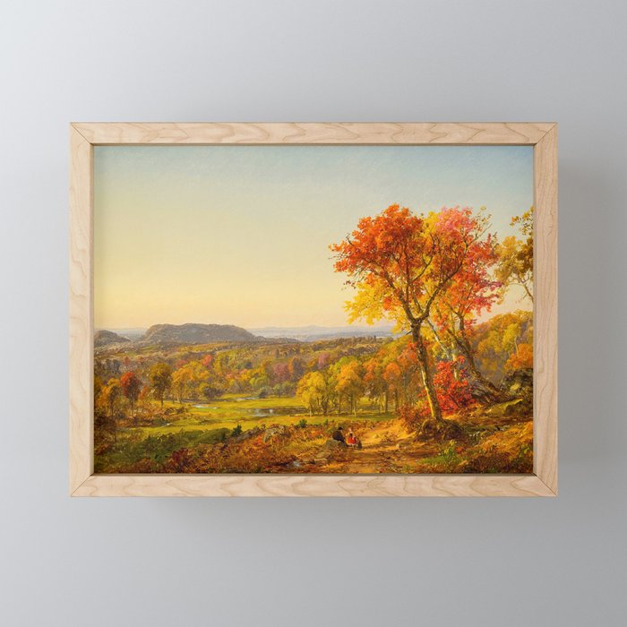 Jasper Francis Cropsey (American, 1823 - 1900) - Mounts Adam and Eve - 1872 - Luminism (Hudson River School) - Romanticism - Landscape painting - Oil on canvas - Hi-Res Digitally Remastered Version - Framed Mini Art Print