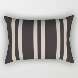 Onyx Black and Ivory Cabana Vertical  Stripe Rectangular Pillow