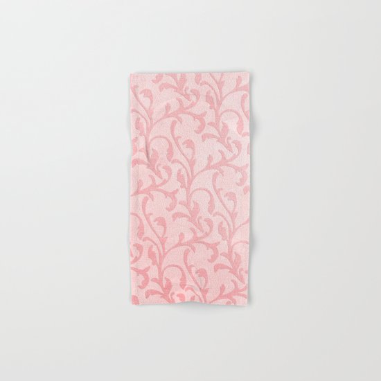 Pretty princess- Pink elegant Damask pattern Hand & Bath Towel