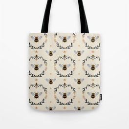 Ode to the Bumblebee (in cream) Tote Bag