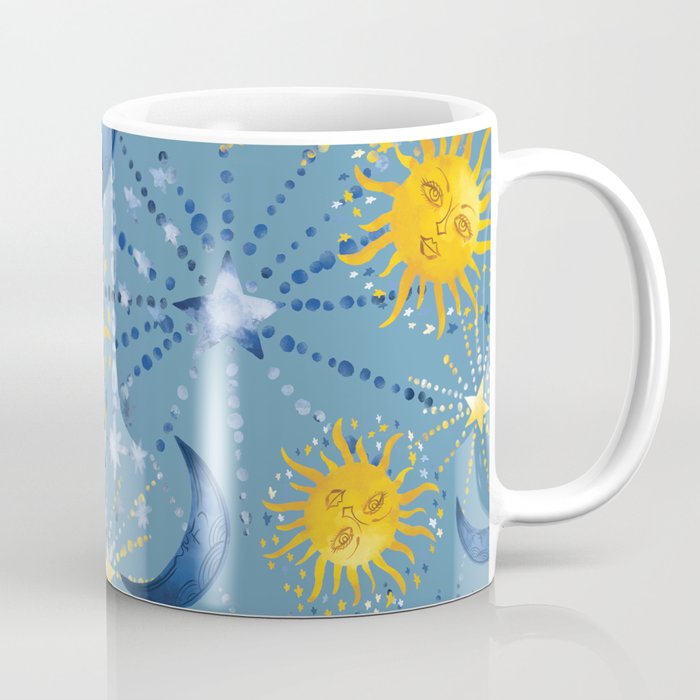 Sun Moon and Stars pattern Coffee Mug
