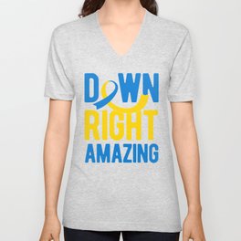 Down Syndrome Awareness V Neck T Shirt