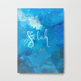 Selah Metal Print | Acrylic, Painting, Mixedmedium, Tyopgraphy, Blue, Bright, Bold, Abstract, Wrod, Mixedmedia 