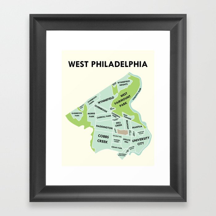 West Philadelphia Version 2 Framed Art Print