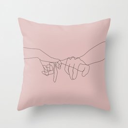 Blush Pinky Throw Pillow