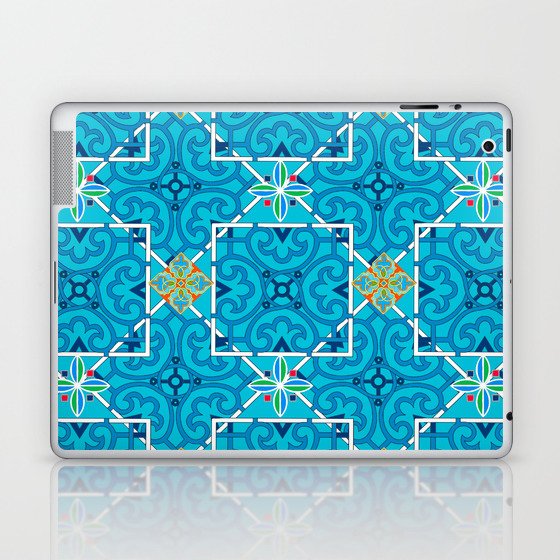 Italian,Sicilian art,majolica,Moroccan tiles  Laptop & iPad Skin