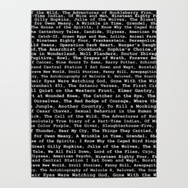 Banned Literature Internationally Print on Black Poster