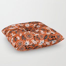 Red Orange Daisy Floor Pillow