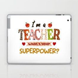 Funny teacher quote graphic design gifts Laptop Skin