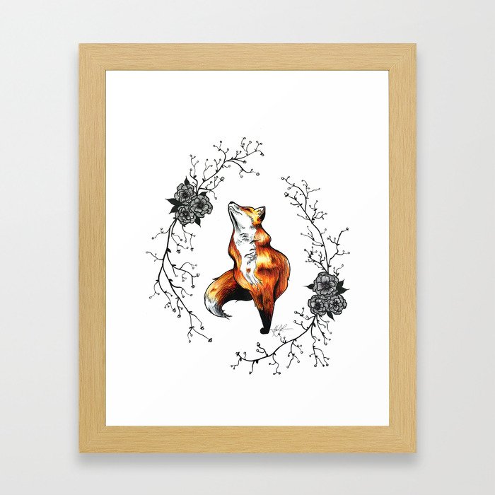 Dainty Fox Framed Art Print