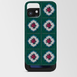 Peranakan Tiles (Textured Rose Green) iPhone Card Case