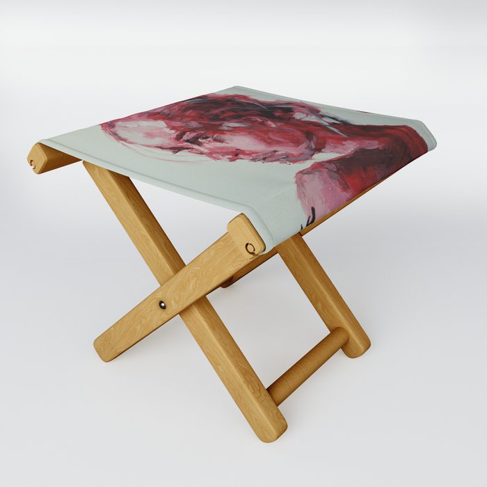 Red Woman- Fearless Folding Stool