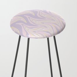Warped - Pastel Pink, Yellow and Purple Counter Stool