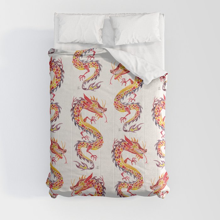 Chinese Dragon – Fiery Palette Comforter