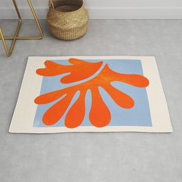 Red Coral Leaf: Matisse Paper Cutouts II Area & Throw Rug
