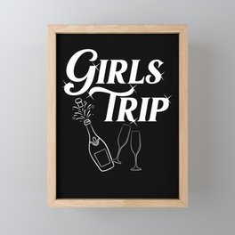 Girls Trip Weekend Las Vegas Wine Glasses Framed Mini Art Print