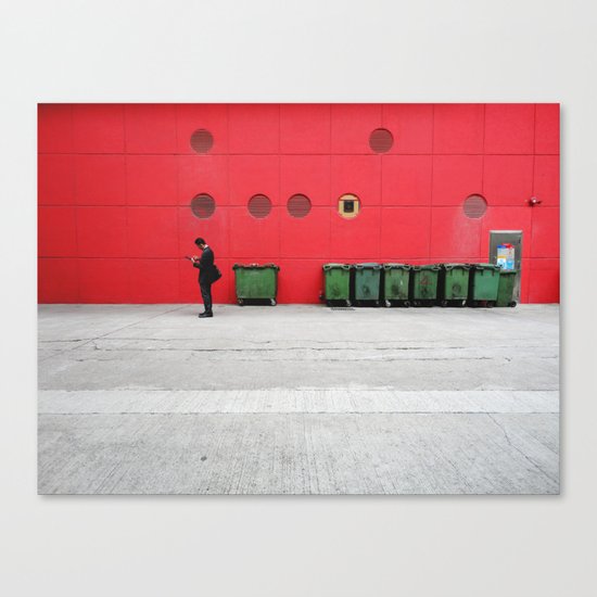 Red Hong Kong Canvas Print
