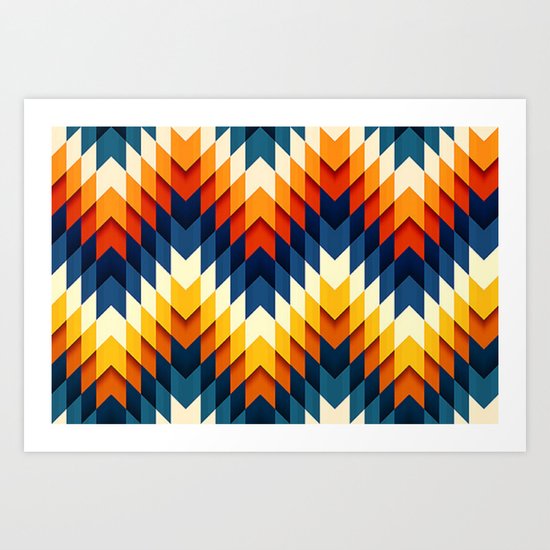 Wanderlust pattern Art Print