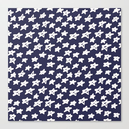 Stars on blue background Canvas Print