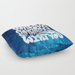 Through deep waters God is with you Floor Pillow