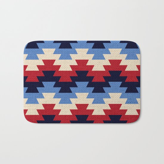 Aztec geometric pattern Bath Mat