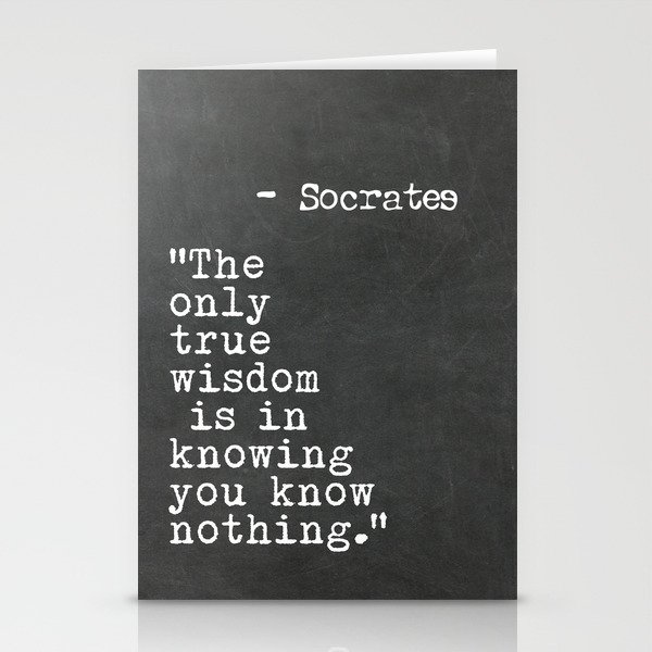Socrates quote Stationery Cards