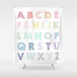 ABC Alphabet 091 Shower Curtain