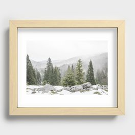 Winter Forest Landscape  Recessed Framed Print