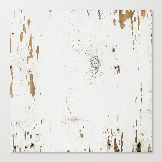 Vintage White Wood Canvas Print