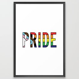 Pride Letters Framed Art Print