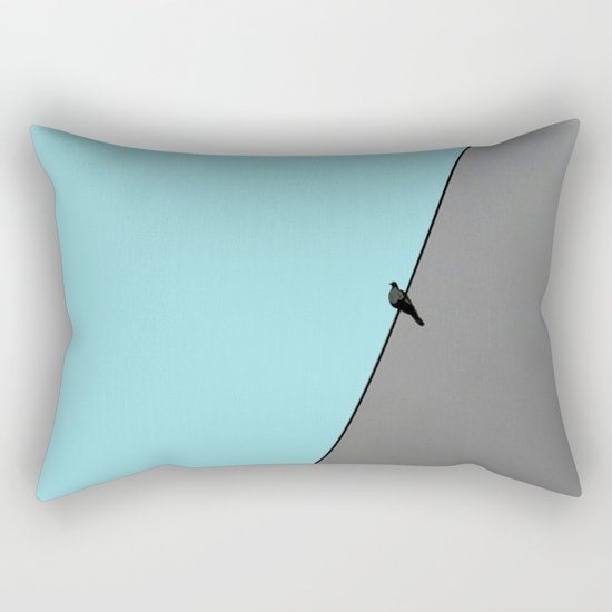 Solitude in blue Rectangular Pillow